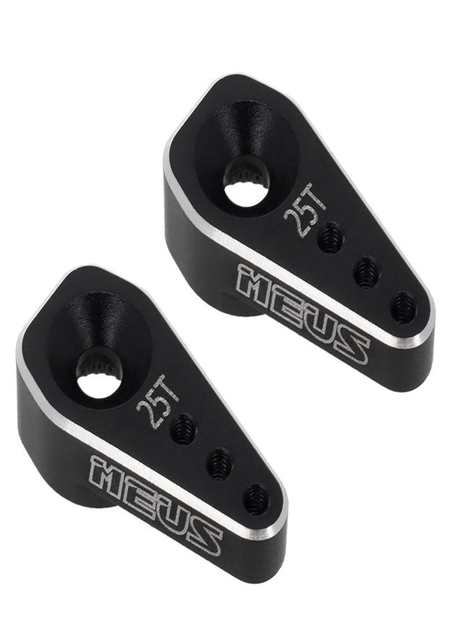 MEUS RACING ذراع سيرفو MEUS RACING SCX24، ذراع سيرفو 25T، قطع غيار مُحسّنة لسيرفو SCX24 عالي العزم، مناسب لسيارات الزحف التي تعمل بالتحكم عن بعد بمقياس 1/24، قطعتان، غير مناسب للسيرفو الأصلي - Image 1